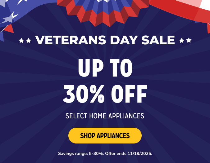 Up to 30% off select appliances